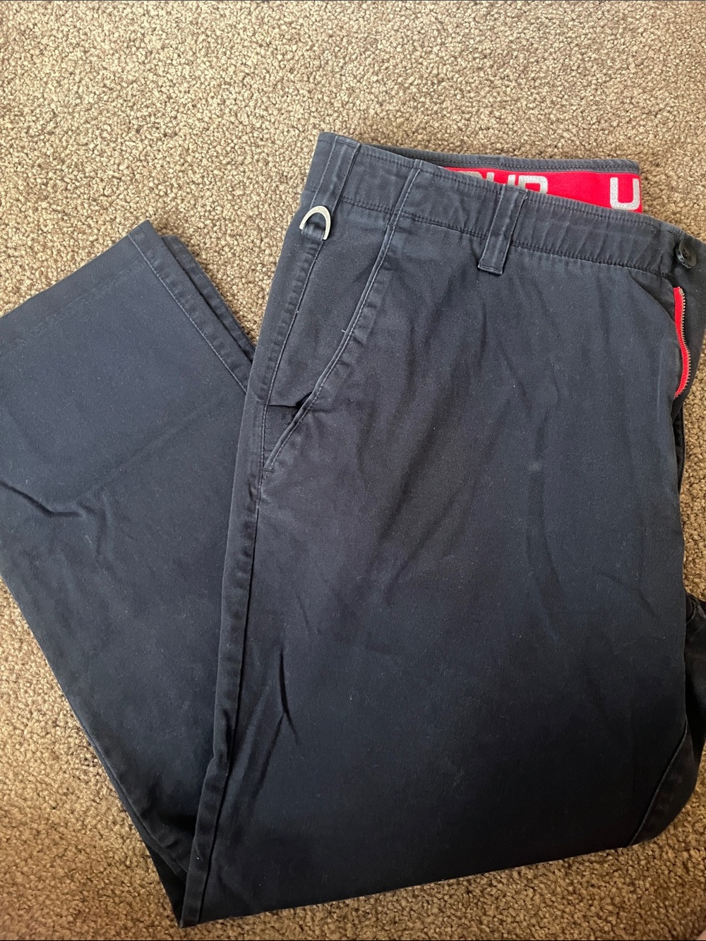 Under Armour Black Pants with Red Accents